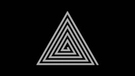 AlgoraveLondon rotating triangular spiral animation